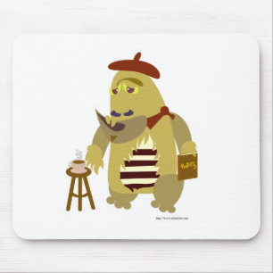 Tapis De Souris Cool Beatnik Monster Dessin humoristique personnag