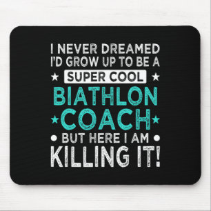 Tapis De Souris Cool Biathlon Entraîneur Funny Biathlète Humour Hi