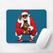 Tapis De Souris Cool Black Man Santa Claus Christmas African Ameri (Avec souris)