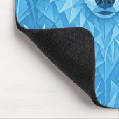 Tapis De Souris Cool Blue Geometric Wolf Low Poly Abstract Gaming (Coin)