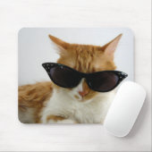 Tapis de souris Cool Cat avec lunettes de soleil (Avec souris)