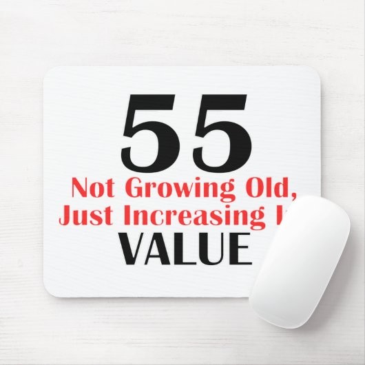 TAPIS DE SOURIS COOL CONCEPTIONS D'ANNIVERSAIRE DE 55 ANNÉES (Avec souris)