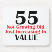 TAPIS DE SOURIS COOL CONCEPTIONS D'ANNIVERSAIRE DE 55 ANNÉES (Devant)