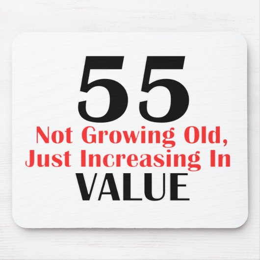 TAPIS DE SOURIS COOL CONCEPTIONS D'ANNIVERSAIRE DE 55 ANNÉES (Devant)