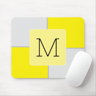 Tapis De Souris Cool de bloc de couleur géométrique Neon initial m