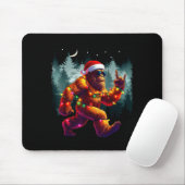 Tapis De Souris Cool Devil Horns Sasquatch Holiday Lights Christma (Avec souris)