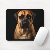 Tapis De Souris Cool Dog Sungles Bullmastiff Funny Look  (Avec souris)