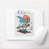 Tapis De Souris Cool Funny Skier | conceptions de ski | skier drôl (Avec souris)
