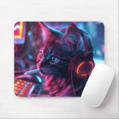 Tapis De Souris Cool Gamer Chat Fumer drôle (Avec souris)