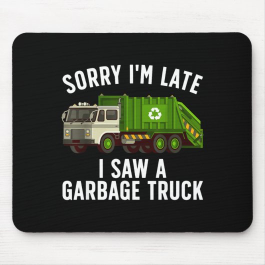 Tapis De Souris Cool Garbage Truck Art For Men Women Kids Garbage (Devant)