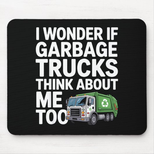 Tapis De Souris Cool Garbage Truck Design For Men Women Trash Garb (Devant)