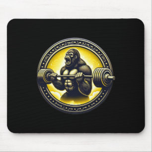 Tapis De Souris Cool Gorilla Art Bodybuilding Poids Gym Ap