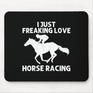 Tapis De Souris Cool Horse Racing Art Pour Hommes Femmes Horseback