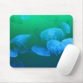 Tapis De Souris Cool Jellyfish Green Blue Gradient (Avec souris)