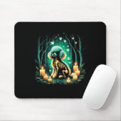 Tapis De Souris Cool Jouet Poodle Chien Squelette Halloween Chien  (Avec souris)