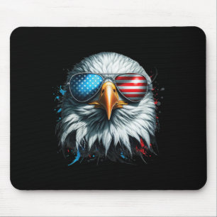 Tapis De Souris Cool Ld Eagle Lunettes de soleil Américain Patriot