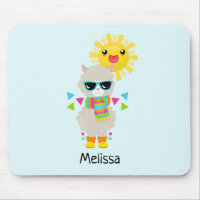 Cool Llama et souriant Kawaii Sun
