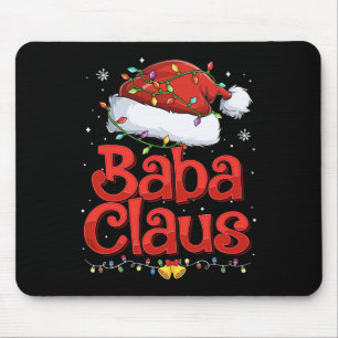 Tapis De Souris Cool mâle Baba Claus avec chapeau de Noël