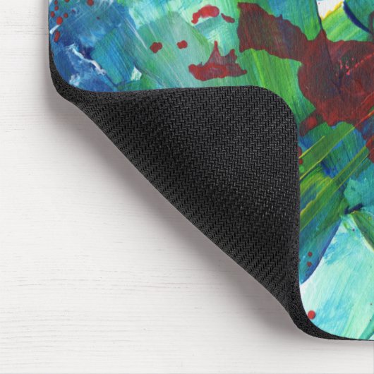 Tapis De Souris Cool Moderne Abstrait Acrylique Art Pad Souris (Coin)