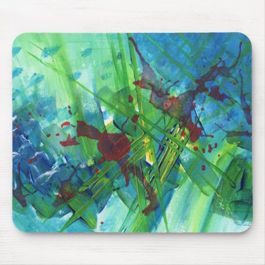 Tapis De Souris Cool Moderne Abstrait Acrylique Art Pad Souris (Devant)