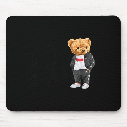 Tapis De Souris Cool New York City Teddy Bear Illustration Graphic (Devant)