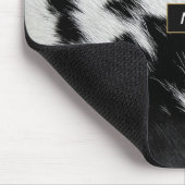 Tapis De Souris Cool noir et blanc Monogramme Cachet (Coin)