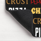 Tapis De Souris Cool plaisir pizza pepperoni fromage croûte texte (Coin)