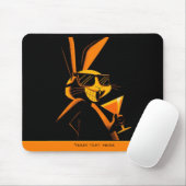 Tapis De Souris Cool Playful Retro Poster Rabbit Nightclub Mood (Avec souris)