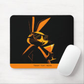 Tapis De Souris Cool Playful Retro Poster Rabbit Nightclub Mood (Avec souris)