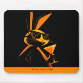 Tapis De Souris Cool Playful Retro Poster Rabbit Nightclub Mood (Devant)