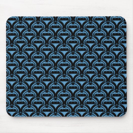 Tapis De Souris Cool rétro bleu doux Mousepad (Devant)