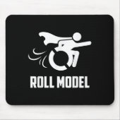 Tapis De Souris Cool Roll Model _ Funny Handicapped Person Wheelch (Devant)