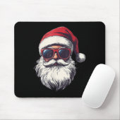 Tapis De Souris Cool Santa Claus Face Retro Sungles Christmas Men (Avec souris)