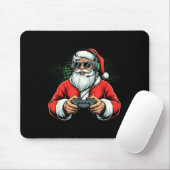 Tapis De Souris Cool Santa Playing Video Games Christmas Gamer Boy (Avec souris)