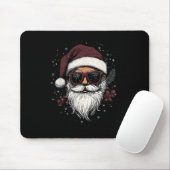 Tapis De Souris Cool Santa with Sunglasses Christmas (Avec souris)