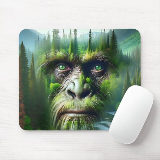 Tapis De Souris Cool Sasquatch dans les bois (Avec souris)
