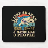 Tapis De Souris Cool Shark Art Hommes Femmes Grand Blanc Hammerhea (Devant)