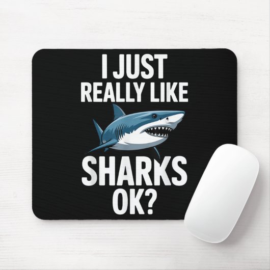 Tapis De Souris Cool Shark Art Pour Hommes Femmes Grand Hammerhea (Avec souris)