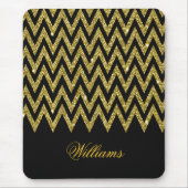 Tapis De Souris Cool tendance chevron zigzag faux parties scintill (Devant)