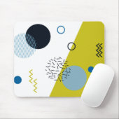 Tapis De Souris Cool, tendance, moderne, vert Memphis (Avec souris)