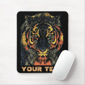 Tapis De Souris Cool Tiger Face Art Add Your Own Text (Avec souris)