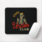 Tapis De Souris Cool Uncles Club Shirt Funny Skeleton Retro Uncle  (Avec souris)