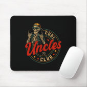 Tapis De Souris Cool Uncles Club Shirt Funny Skeleton Uncle Men Fa (Avec souris)