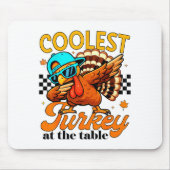 Tapis De Souris Coolest Turkey At Table Funny Bird Toddler Boys Th (Devant)