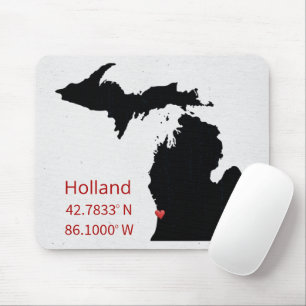 Tapis De Souris Coordonnées GPS de Holland Michigan
