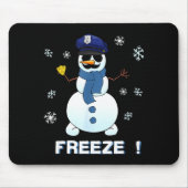 Tapis De Souris Cop Snowman Shirt Ze Christmas Party Gift Xmas (Devant)