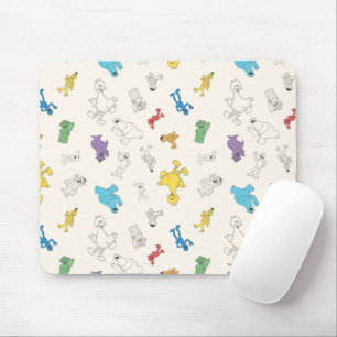 Tapis De Souris Copains de Rue Sésame   Motif vintage coloré
