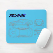 Tapis De Souris Copie de modèle de Mazda rx8 rx-8 (Avec souris)