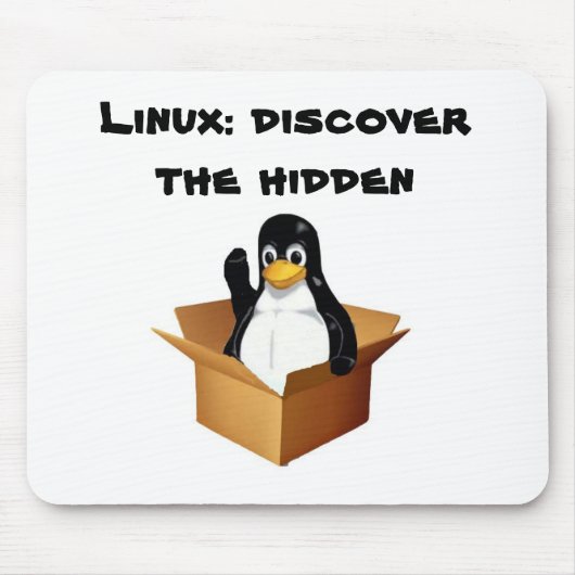 Tapis De Souris copie du pingouin box1, Linux : découvrez caché (Devant)