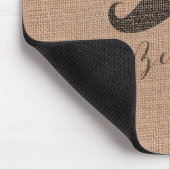 Tapis De Souris Copie et moustache rustiques de toile de jute (Coin)